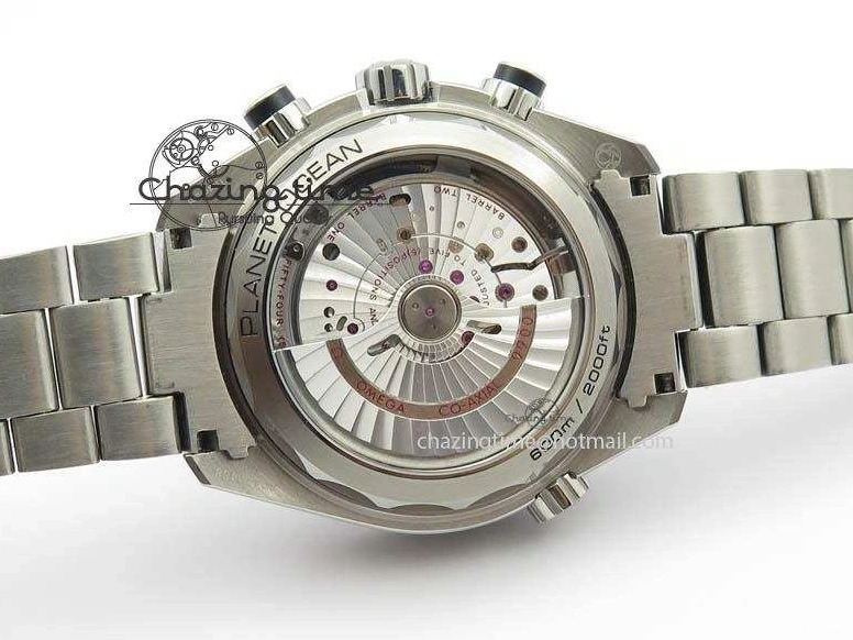 0412 Planet Ocean Master Chronometer Chrono SS OM 1:1 Best Edition Gray Dial On SS Bracelet A Reliable 8180